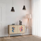 MYTHOLOGICAL CREATURES Aparador de 2 Portas em Efeito Carvalho