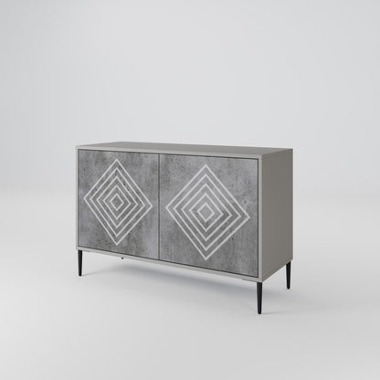 POLYGONAL ARTISTRY Aparador de 2 Portas