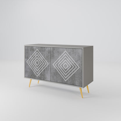 POLYGONAL ARTISTRY Aparador de 2 Portas