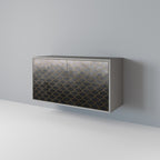 TESSELATED GRAYISH Aparador de 2 Portas em Acabamento Cinzento