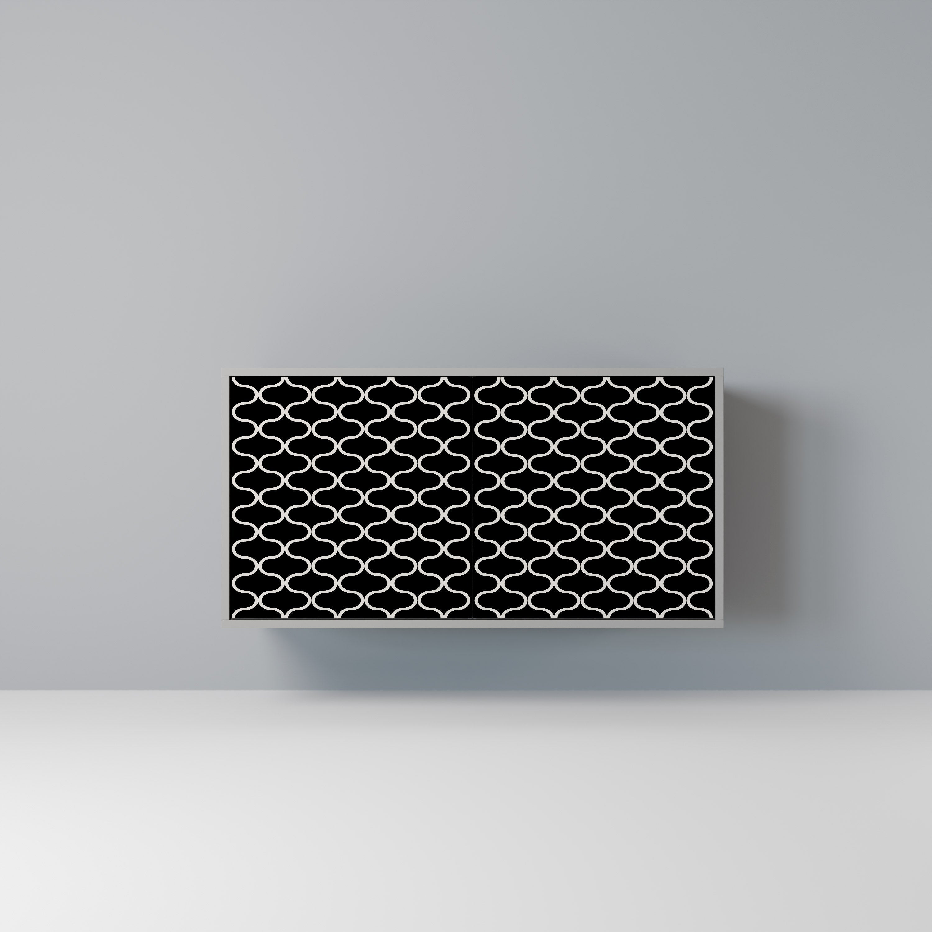 TESSELATED BLACKNESS Aparador de 2 Portas em Acabamento Cinzento