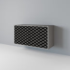 TESSELATED BLACKNESS Aparador de 2 Portas em Acabamento Cinzento