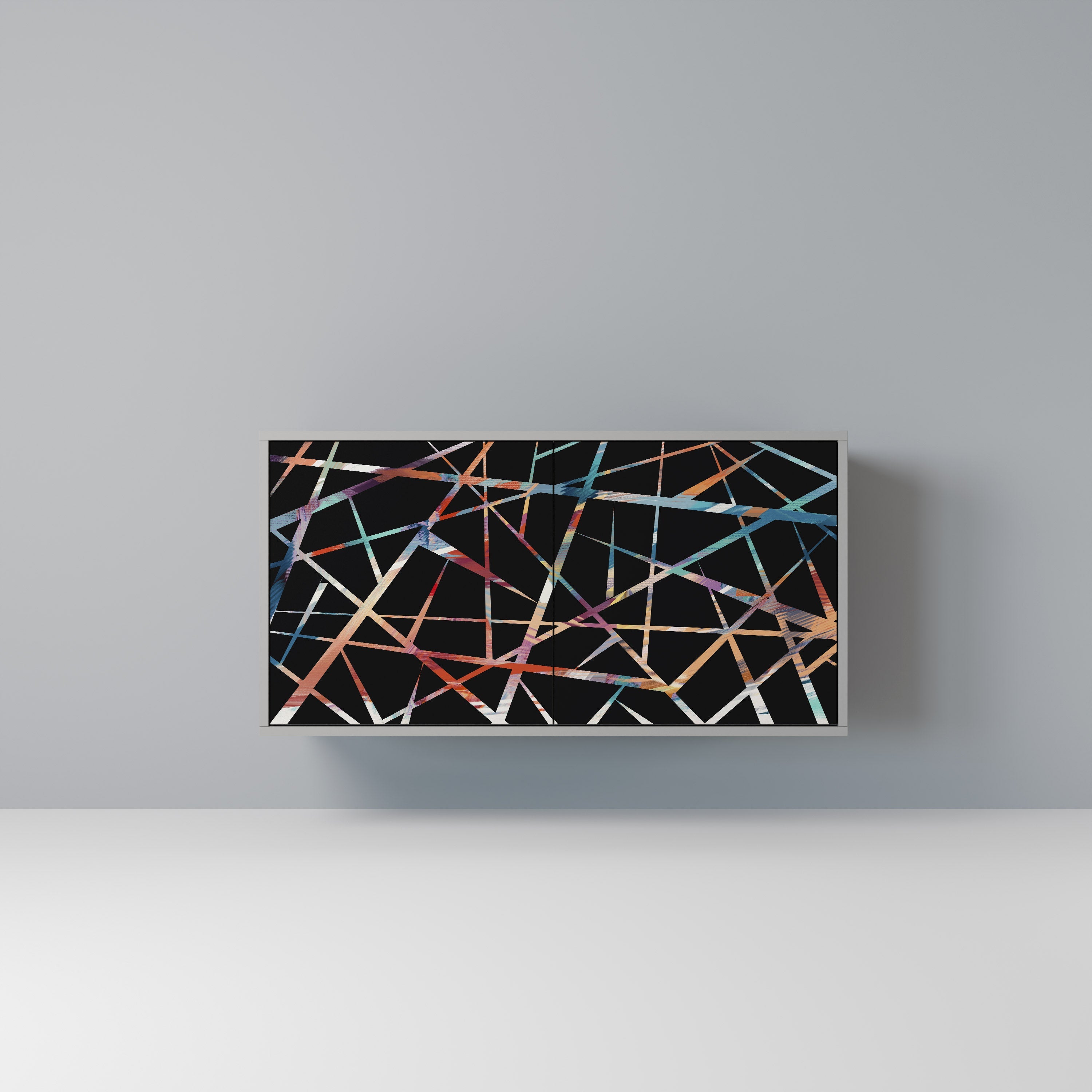 POLYGON VERVE Aparador de 2 Portas em Acabamento Cinzento