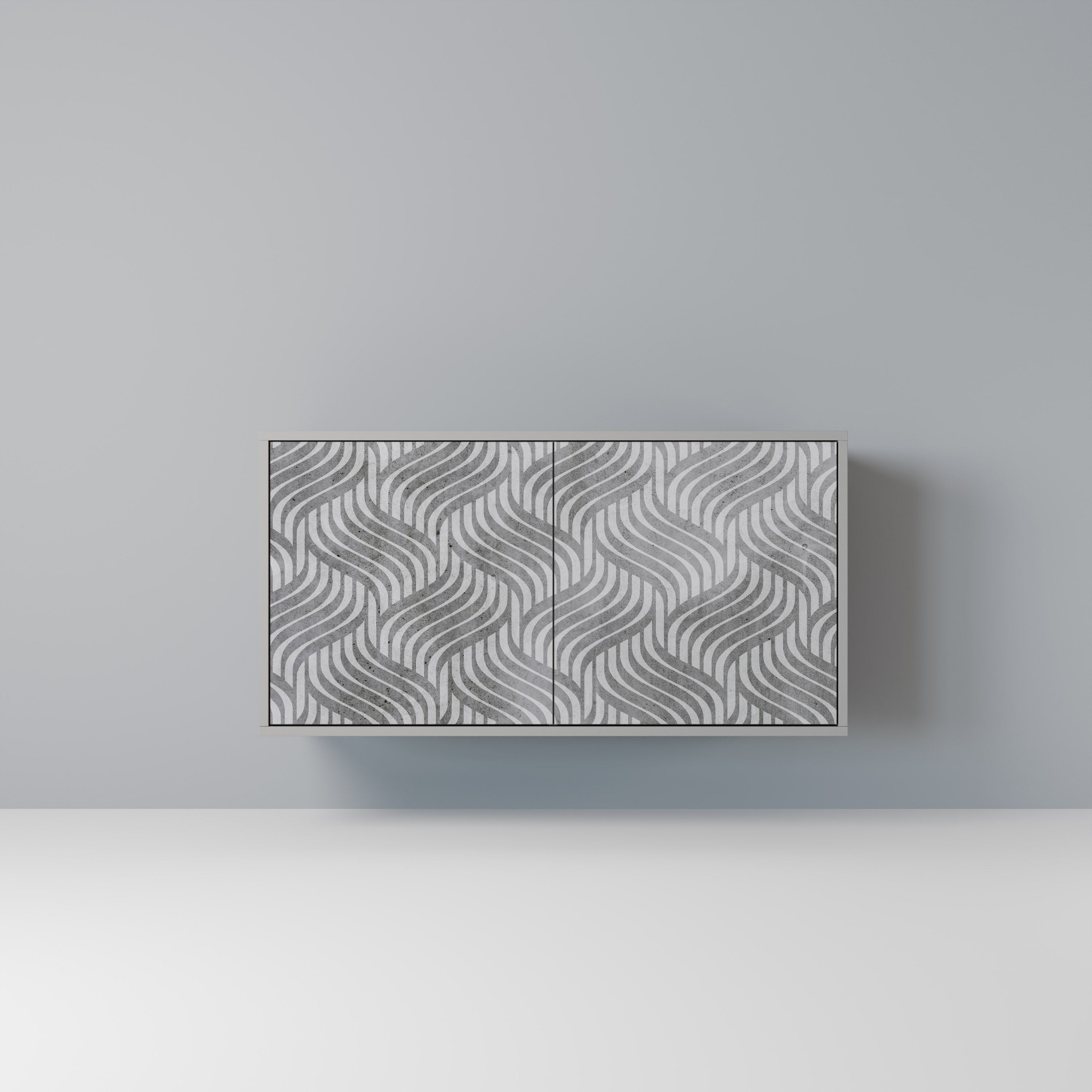 CONCRETE MOVEMENT Aparador de 2 Portas em Acabamento Cinzento