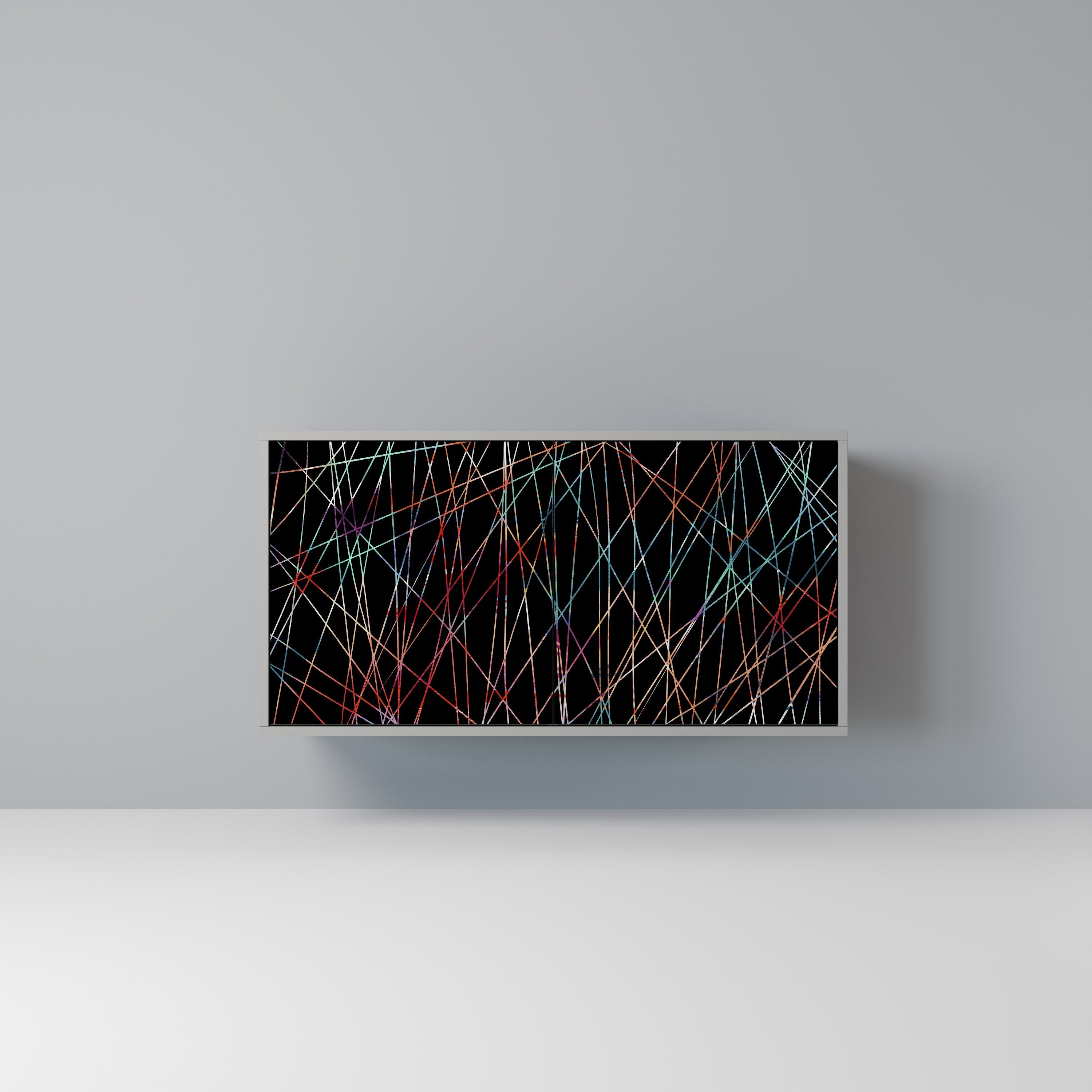 LUMINOUS SNARE Aparador de 2 Portas em Acabamento Cinzento