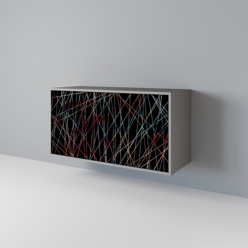 LUMINOUS SNARE Aparador de 2 Portas em Acabamento Cinzento