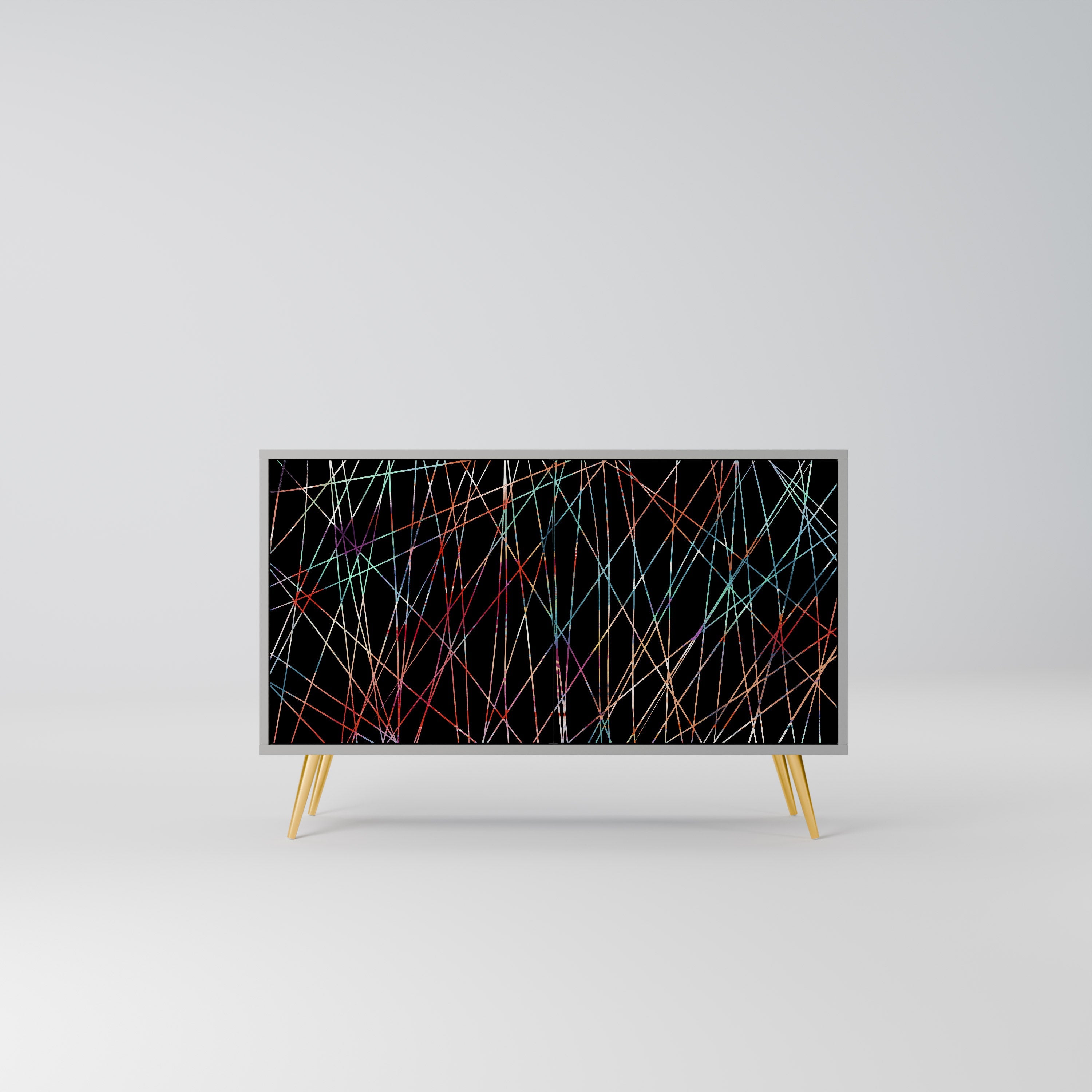 LUMINOUS SNARE Aparador de 2 Portas em Acabamento Cinzento