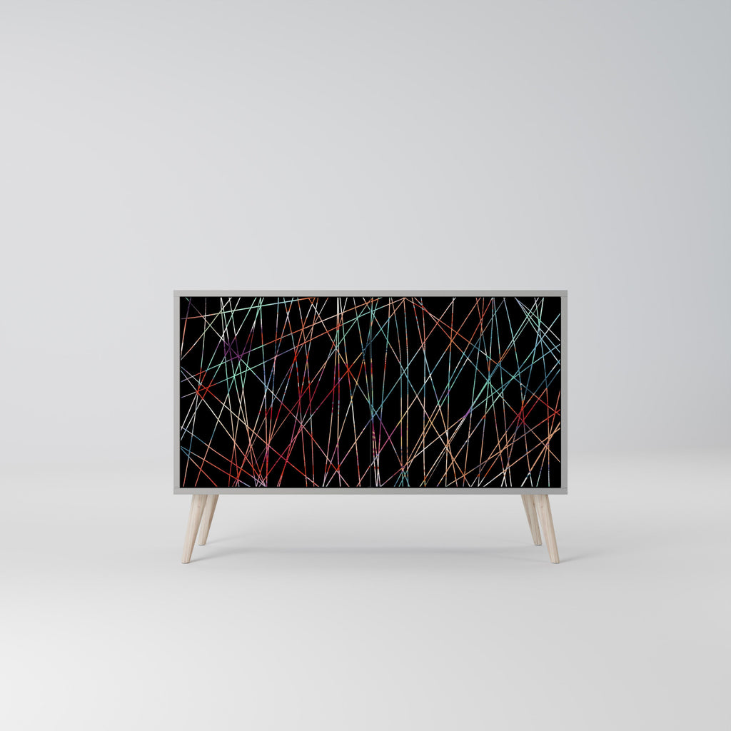 LUMINOUS SNARE Aparador de 2 Portas em Acabamento Cinzento