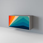 PRISM CONCUSSION Aparador de 2 Portas em Acabamento Cinzento