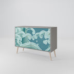 ASIAN SWAY Aparador de 2 Portas em Acabamento Cinzento