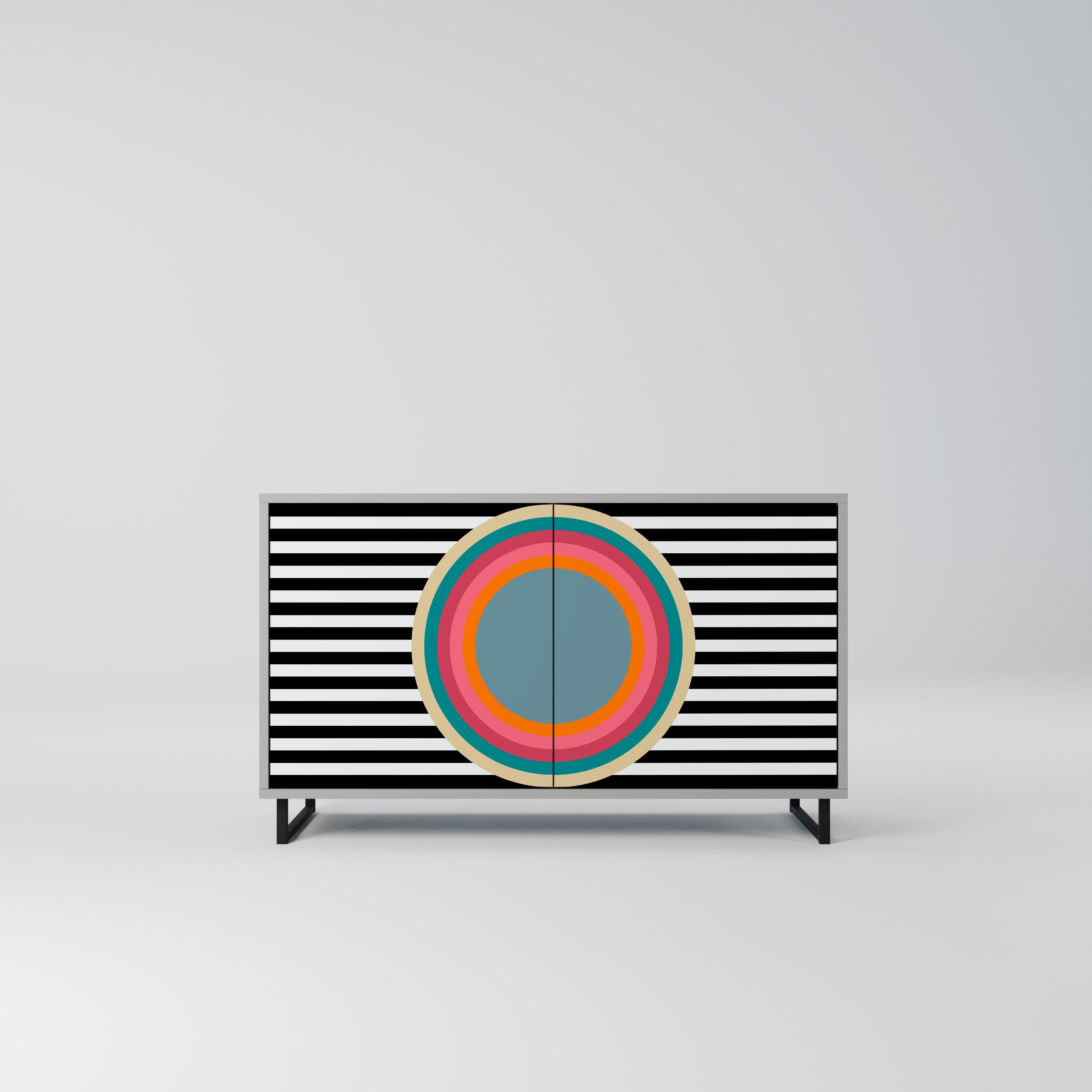 SPECTRA SHOWCASE Aparador de 2 Portas em Acabamento Cinzento