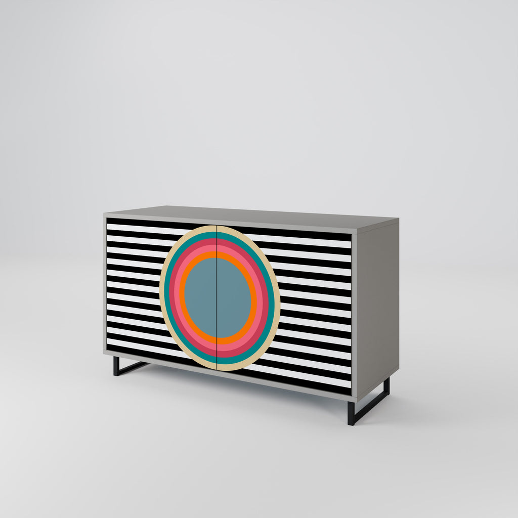 SPECTRA SHOWCASE Aparador de 2 Portas em Acabamento Cinzento