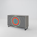 SPECTRA SHOWCASE Aparador de 2 Portas em Acabamento Cinzento