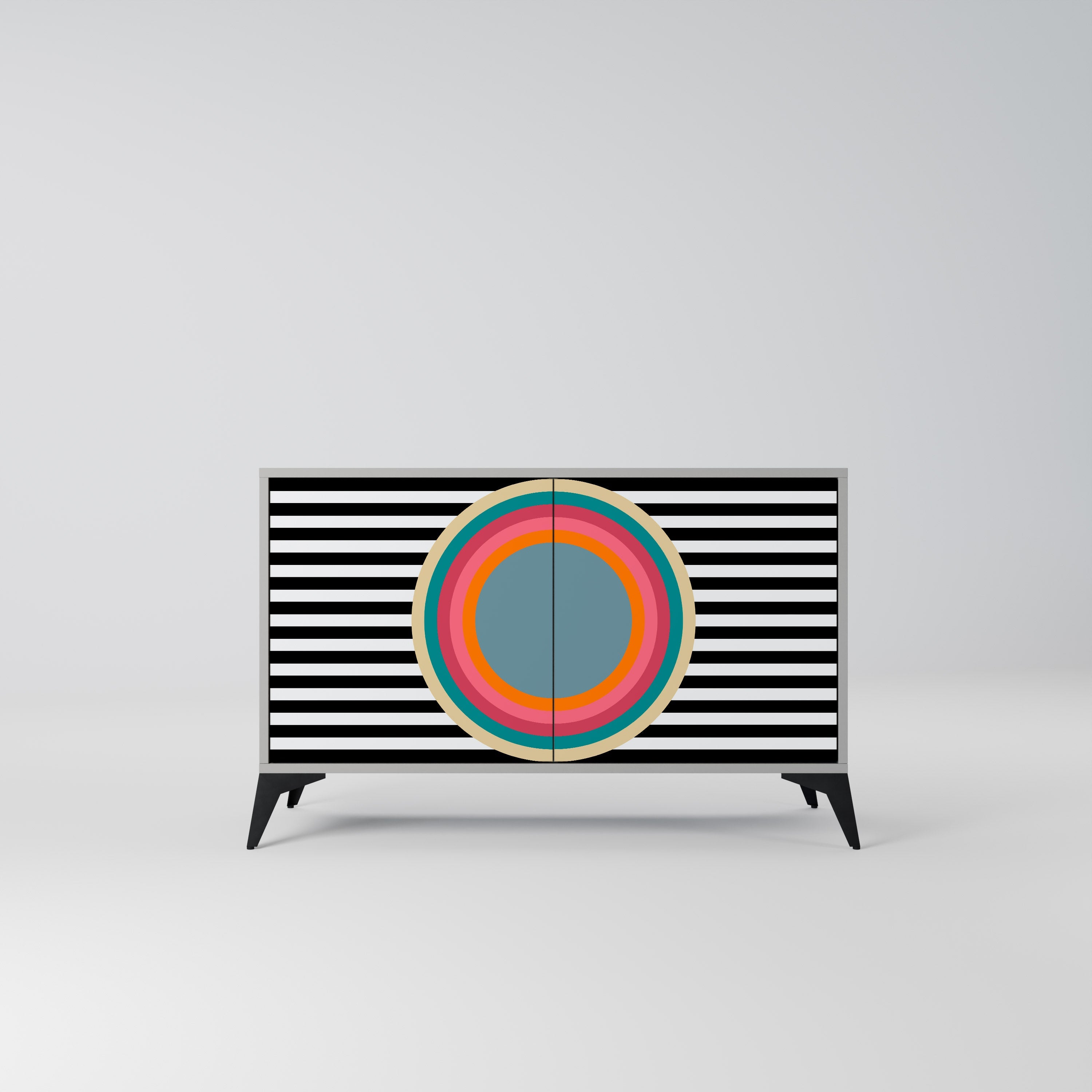 SPECTRA SHOWCASE Aparador de 2 Portas em Acabamento Cinzento