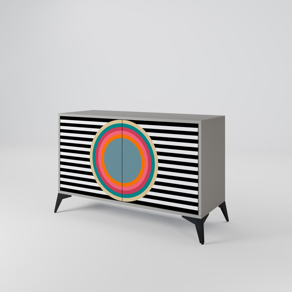 SPECTRA SHOWCASE Aparador de 2 Portas em Acabamento Cinzento