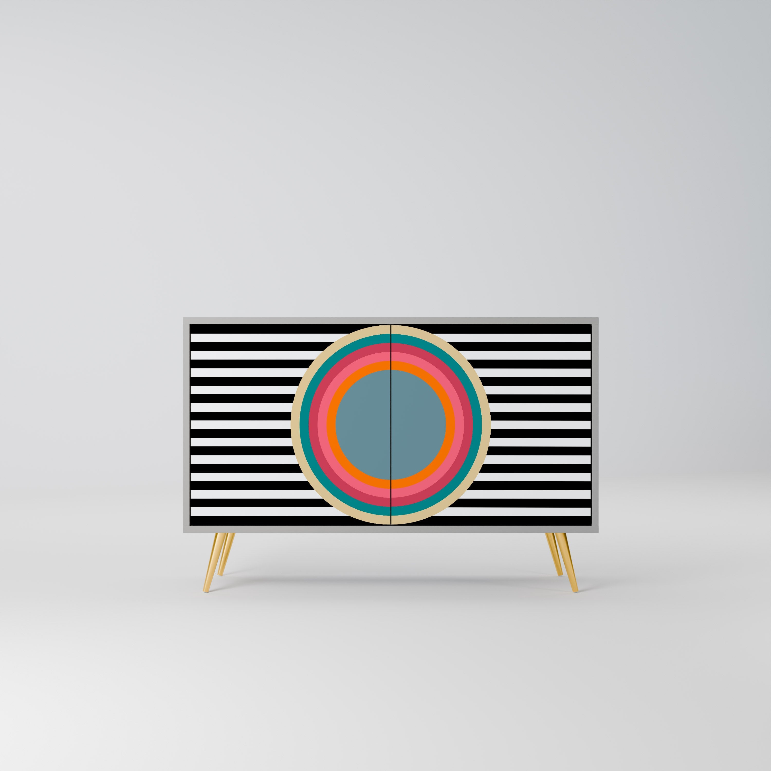 SPECTRA SHOWCASE Aparador de 2 Portas em Acabamento Cinzento