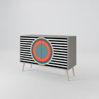 SPECTRA SHOWCASE Aparador de 2 Portas em Acabamento Cinzento