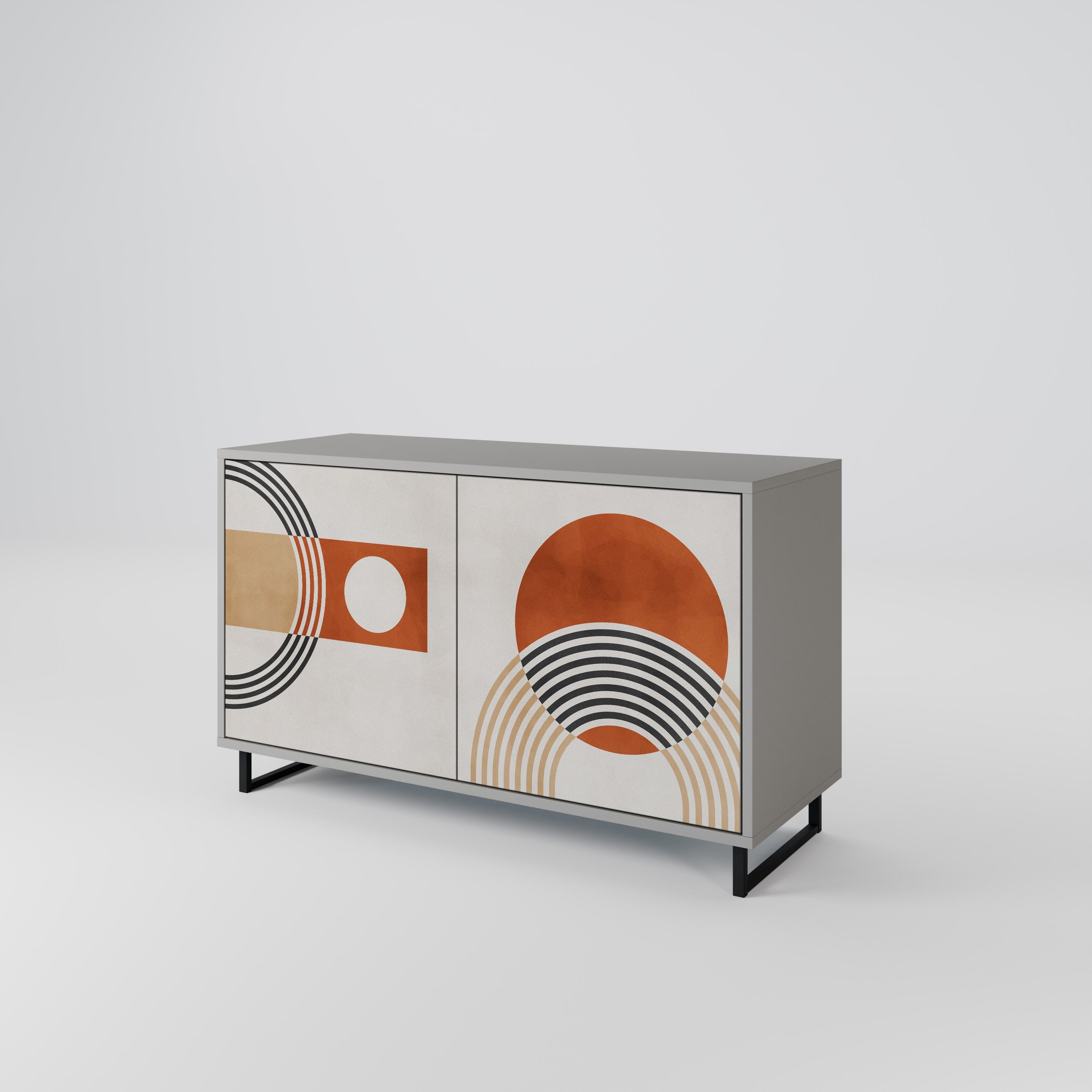 SPACE AROUND 2-Door Sideboard in Grey Finish