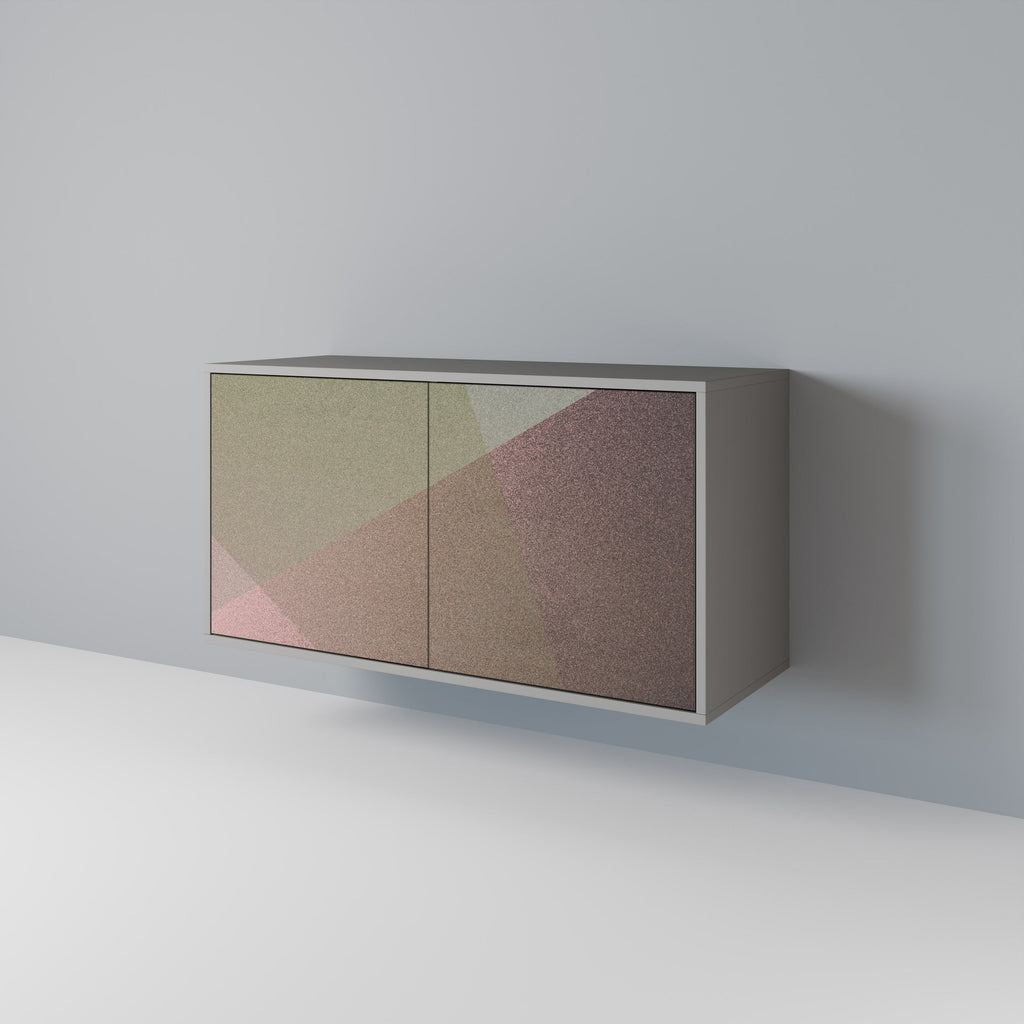 BEIGE GEOMETRY 2-Door Sideboard in Grey Finish