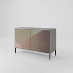 BEIGE GEOMETRY 2-Door Sideboard in Grey Finish