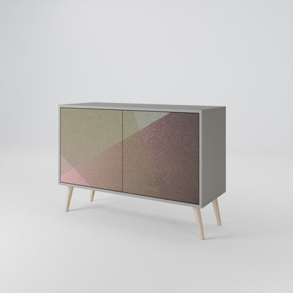 BEIGE GEOMETRY Aparador de 2 Portas