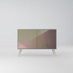 BEIGE GEOMETRY 2-Door Sideboard in Grey Finish