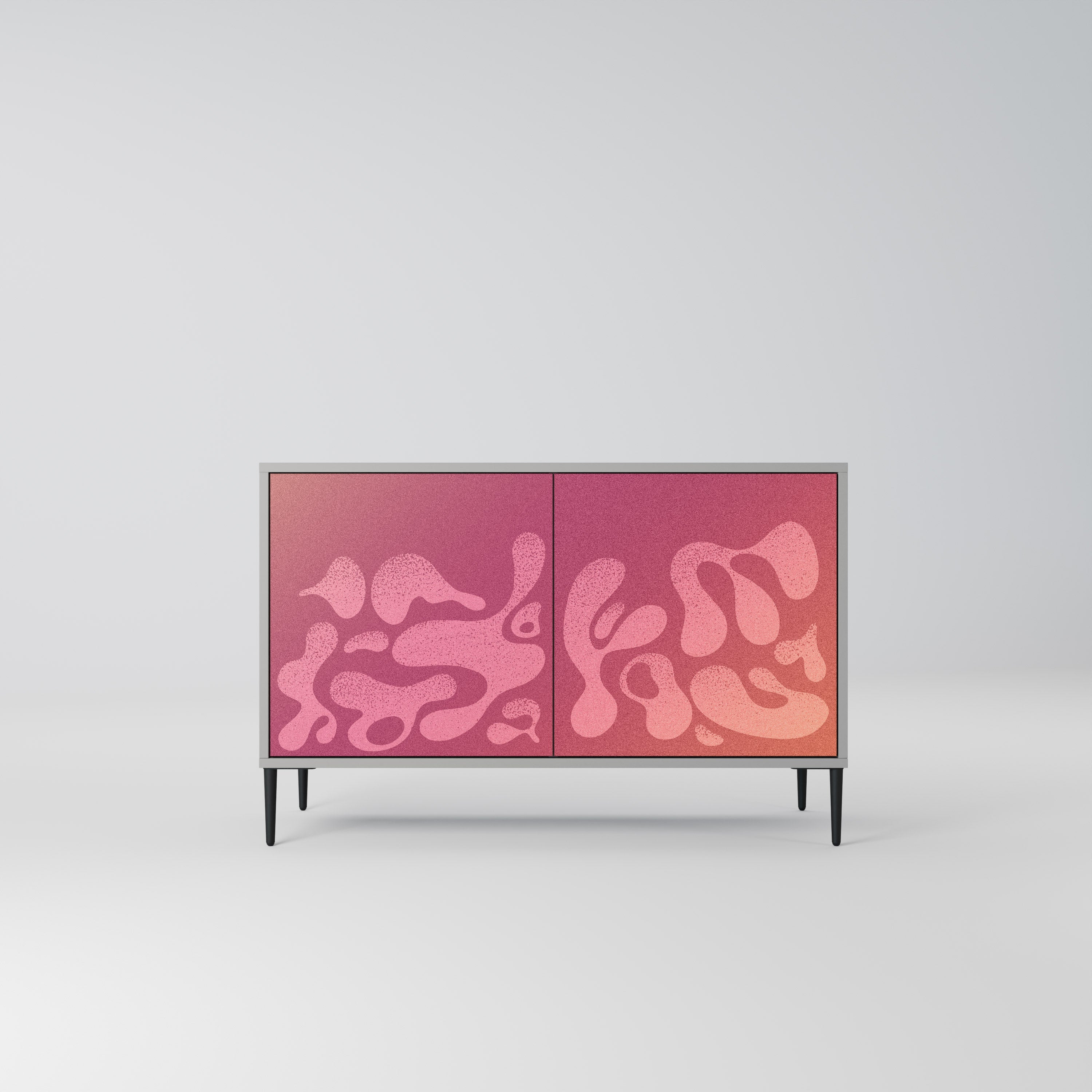 IRREGULAR PINK Aparador de 2 Portas em Acabamento Cinzento