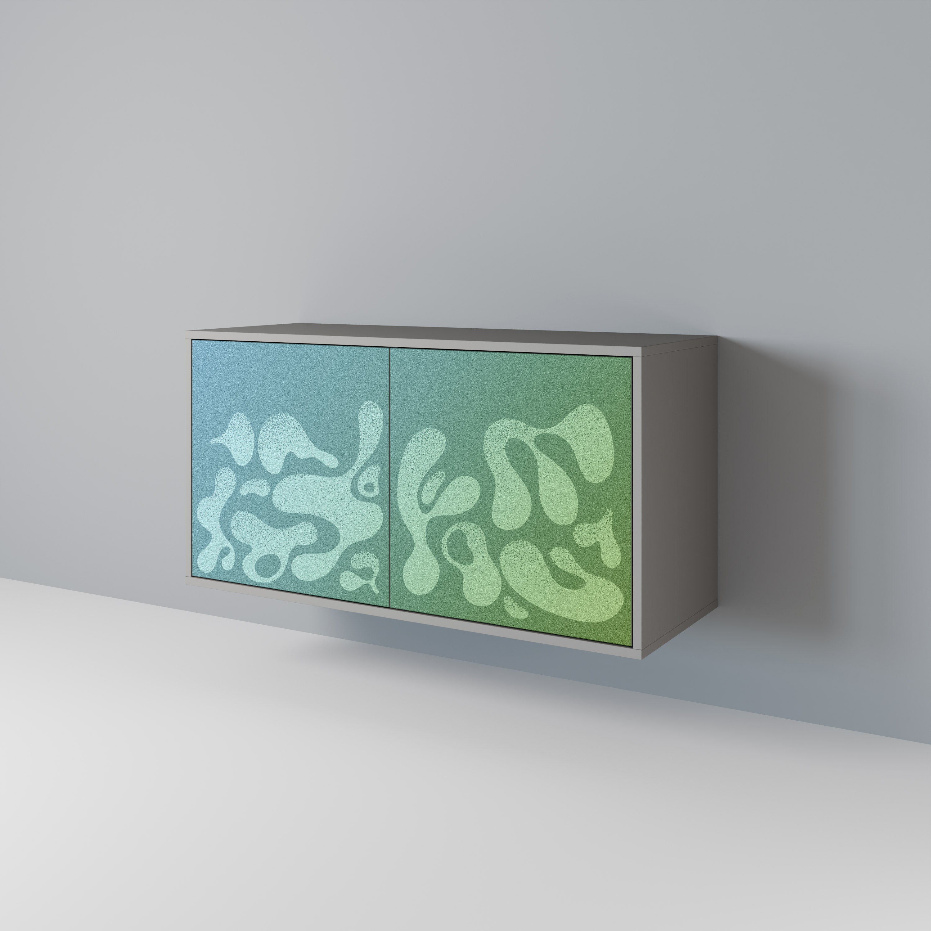 IRREGULAR BLUE 2-Door Sideboard in Grey Finish