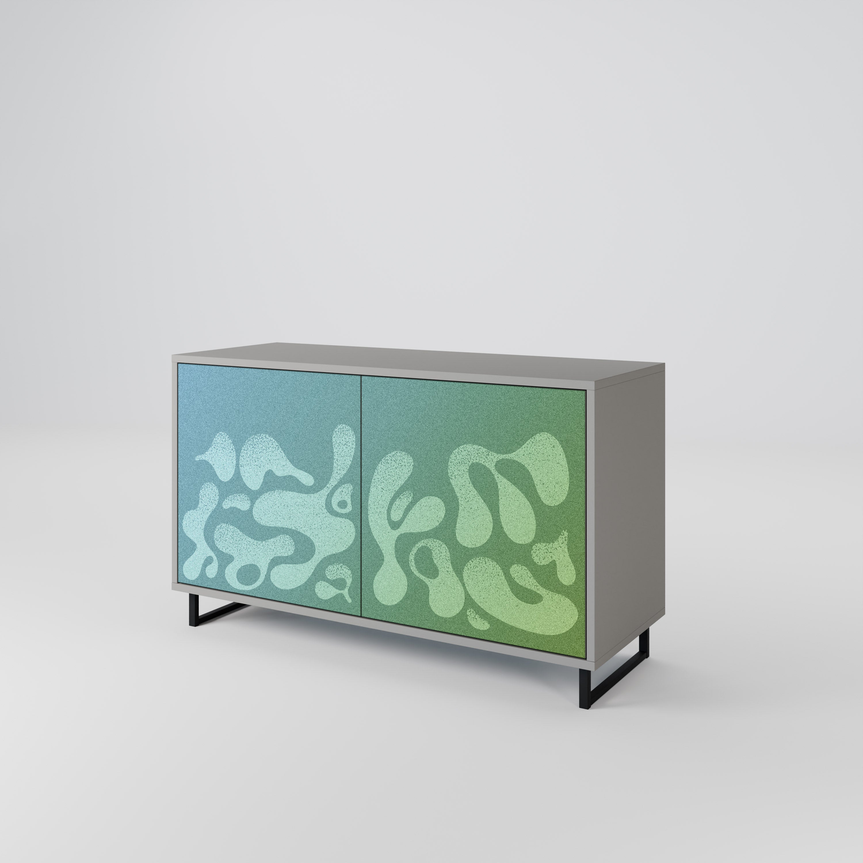 IRREGULAR BLUE 2-Door Sideboard in Grey Finish