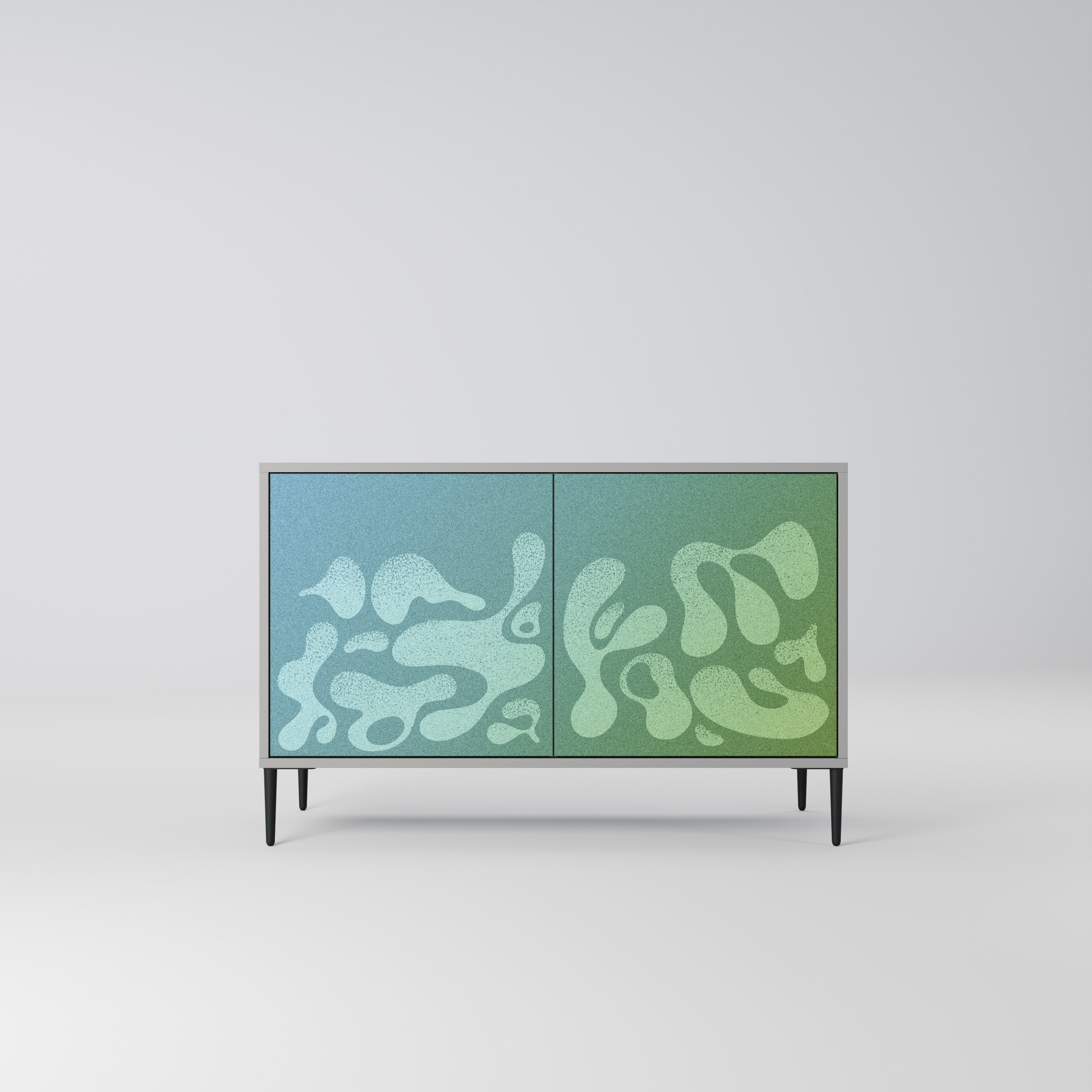 IRREGULAR BLUE Aparador de 2 Portas em Acabamento Cinzento