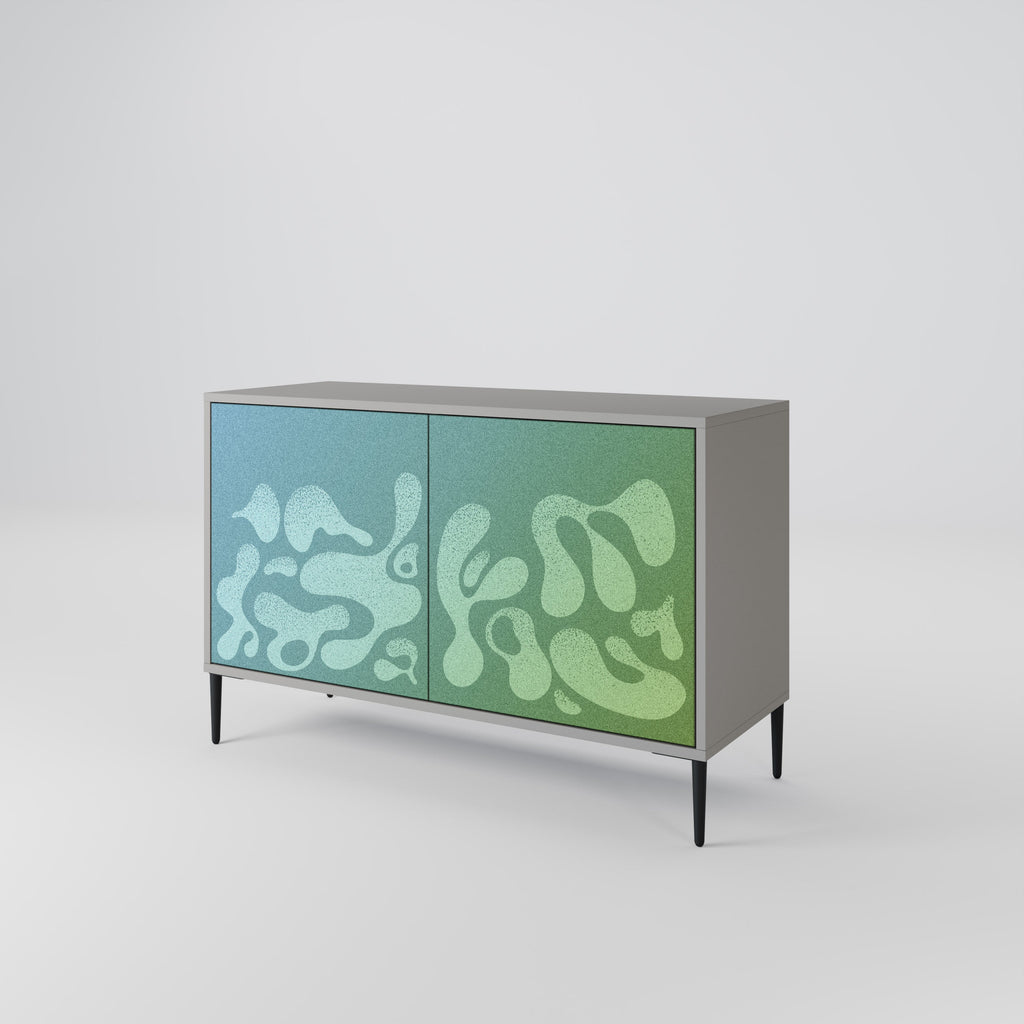 IRREGULAR BLUE 2-Door Sideboard in Grey Finish