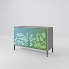 IRREGULAR BLUE 2-Door Sideboard in Grey Finish