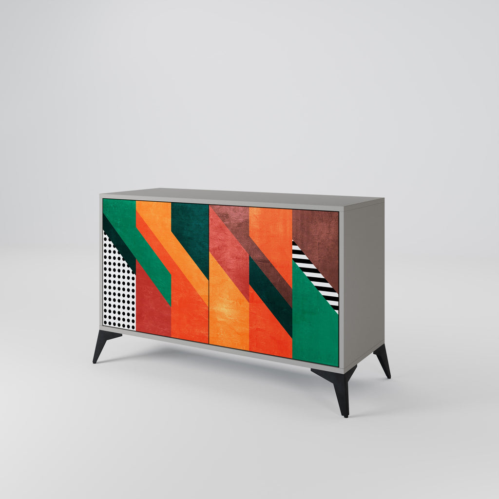 MAKESHIFT ARTISTRY 2-Door Sideboard in Grey Finish
