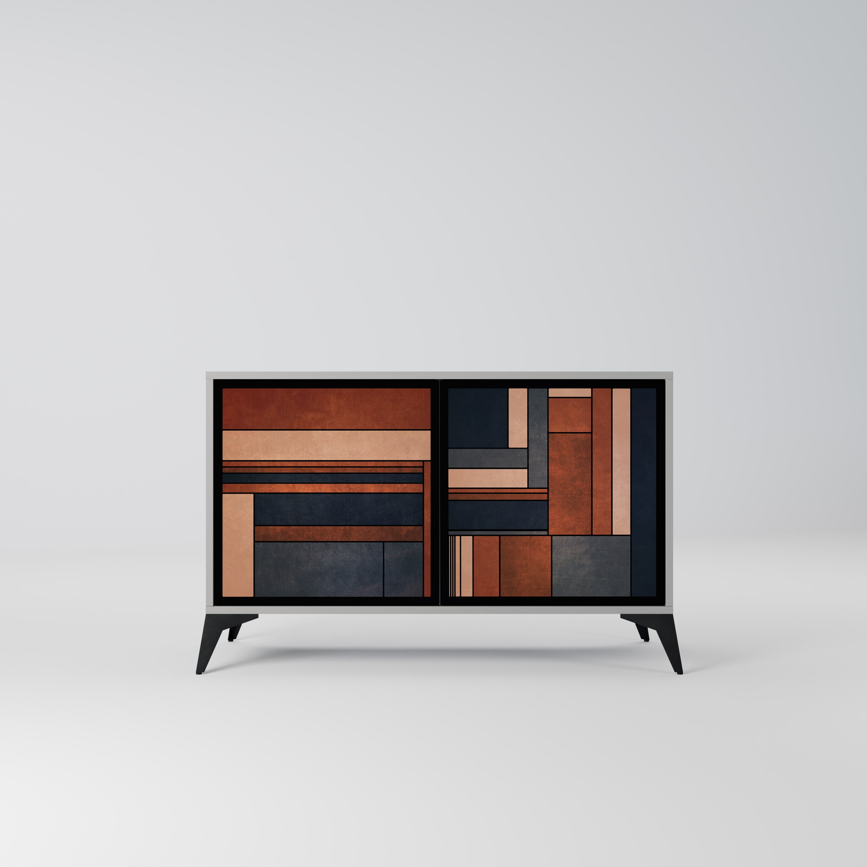 INTREPID FORMATION Aparador de 2 Portas em Acabamento Cinzento