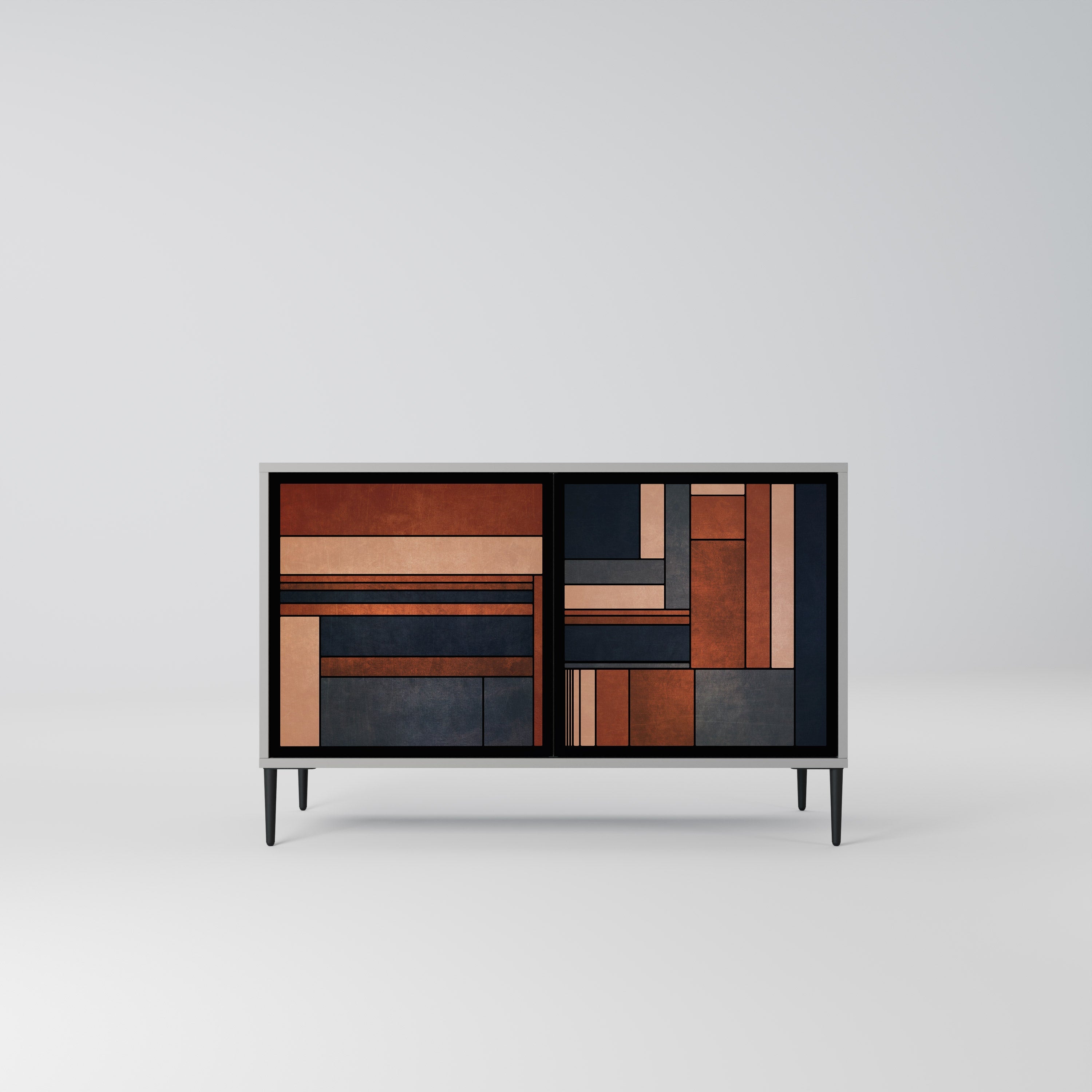 INTREPID FORMATION Aparador de 2 Portas em Acabamento Cinzento