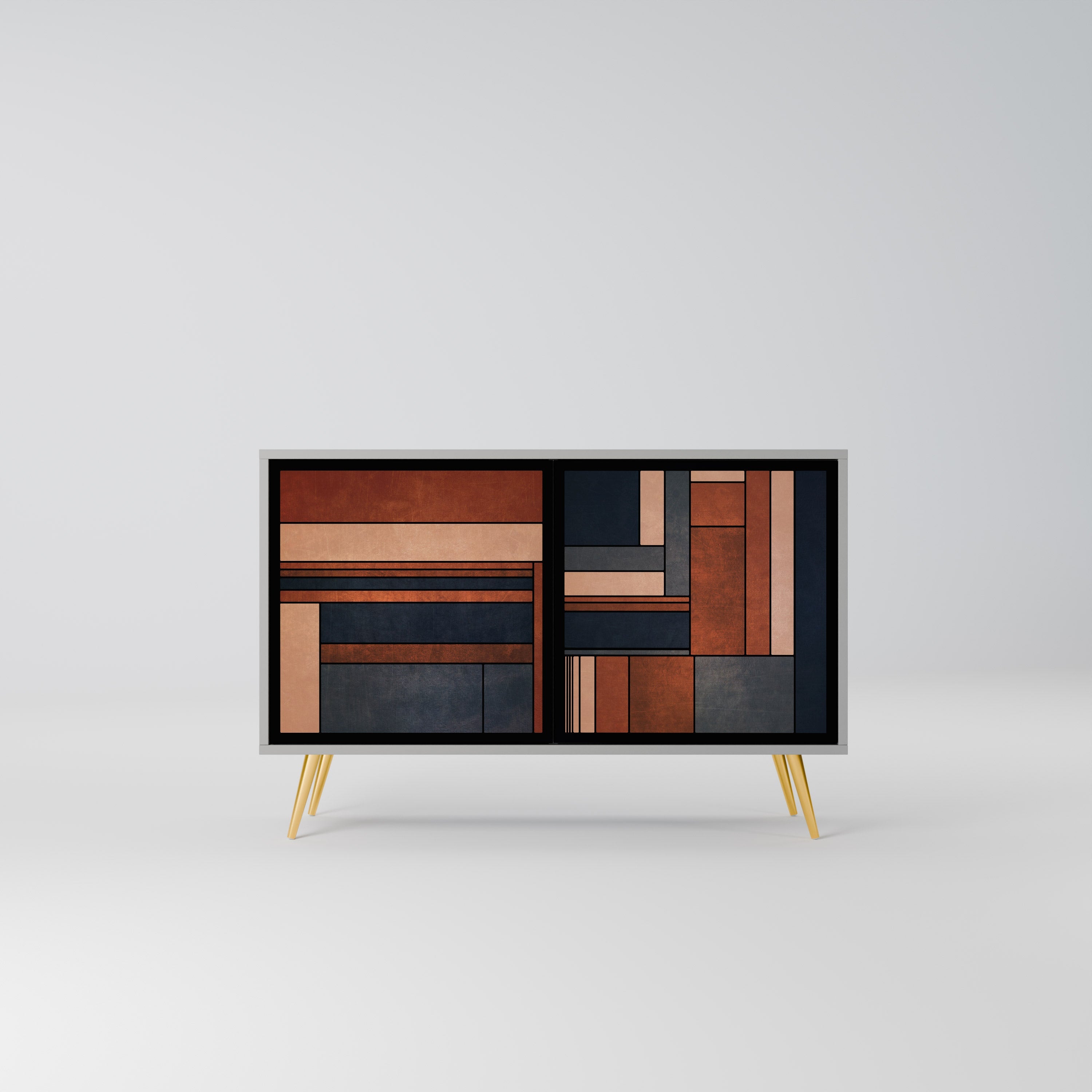 INTREPID FORMATION Aparador de 2 Portas em Acabamento Cinzento