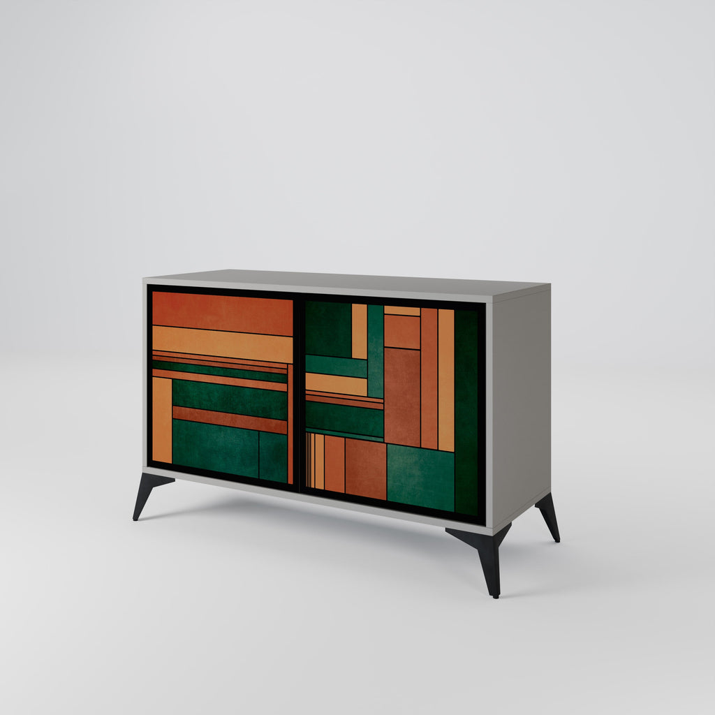 EARTHY FIGURES 2-Door Sideboard in Grey Finish