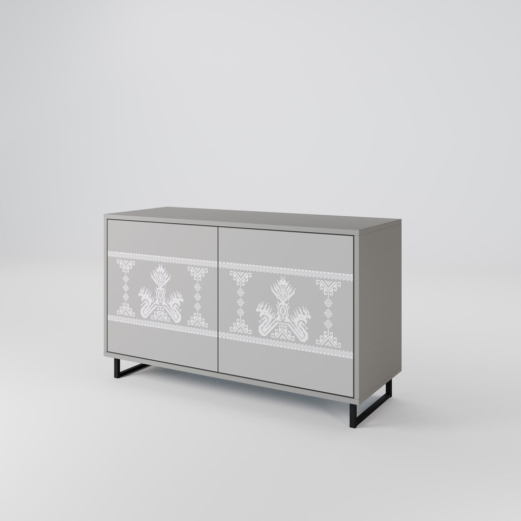 THAI GRAY 2-Door Sideboard in Grey Finish