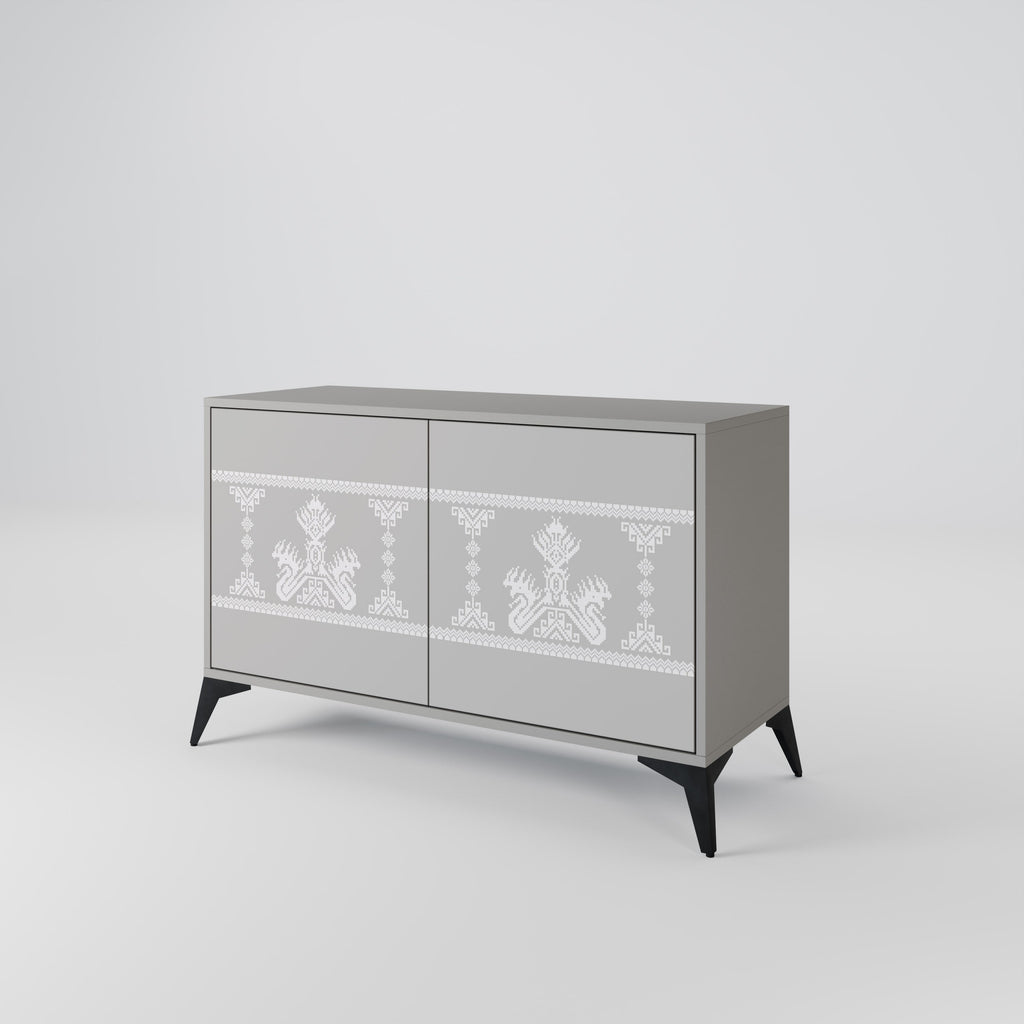 THAI GRAY 2-Door Sideboard in Grey Finish
