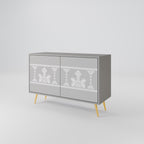 THAI GRAY 2-Door Sideboard in Grey Finish