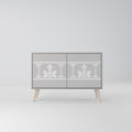 THAI GRAY 2-Door Sideboard in Grey Finish