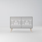 THAI GRAY 2-Door Sideboard in Grey Finish