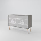 THAI GRAY 2-Door Sideboard in Grey Finish