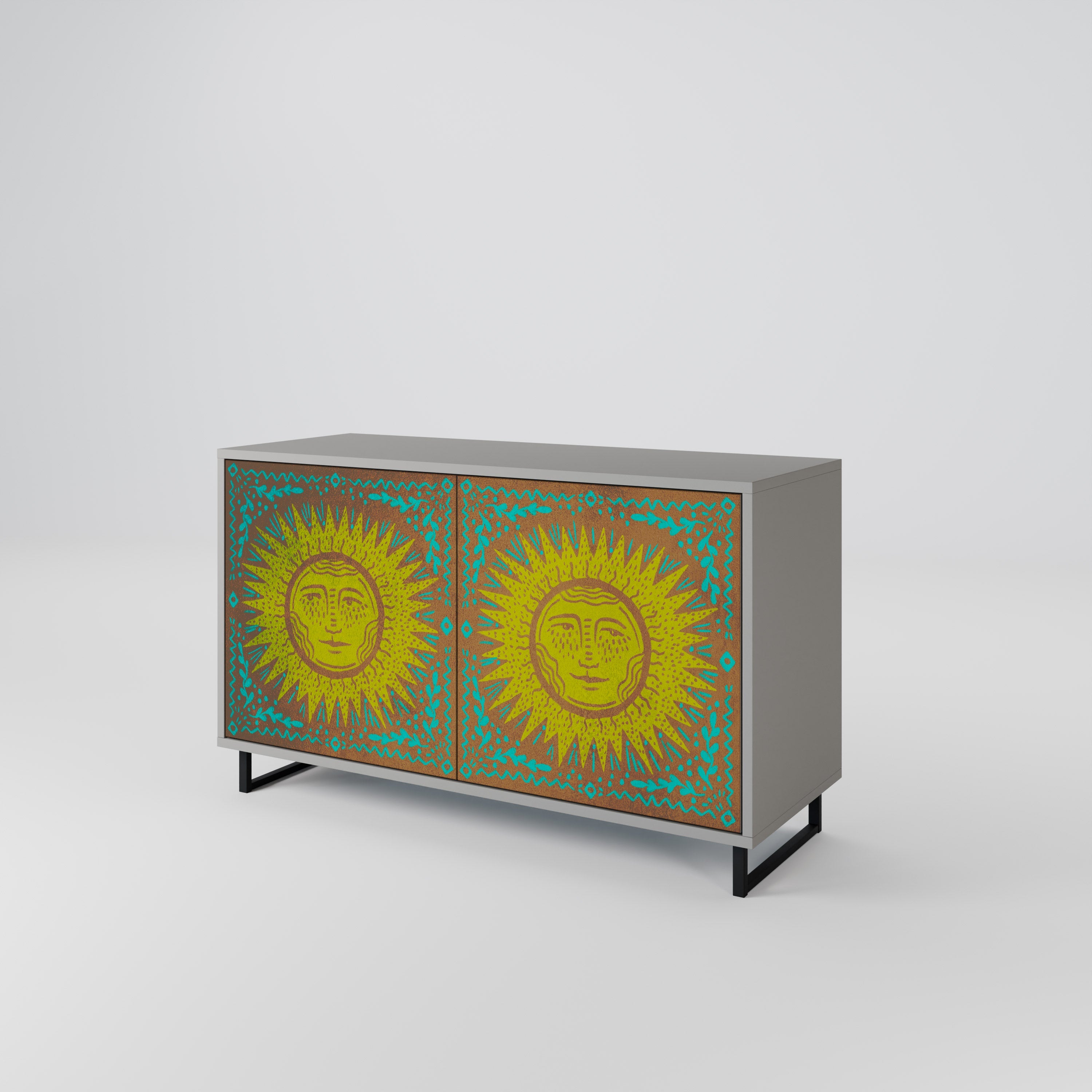 SUNSHINE EULOGY 2-Door Sideboard in Grey Finish