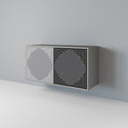 POLYGON ILLUSION 2-Door Sideboard in Grey Finish