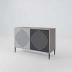 POLYGON ILLUSION 2-Door Sideboard in Grey Finish