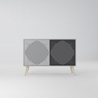 POLYGON ILLUSION 2-Door Sideboard in Grey Finish