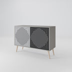 POLYGON ILLUSION 2-Door Sideboard in Grey Finish