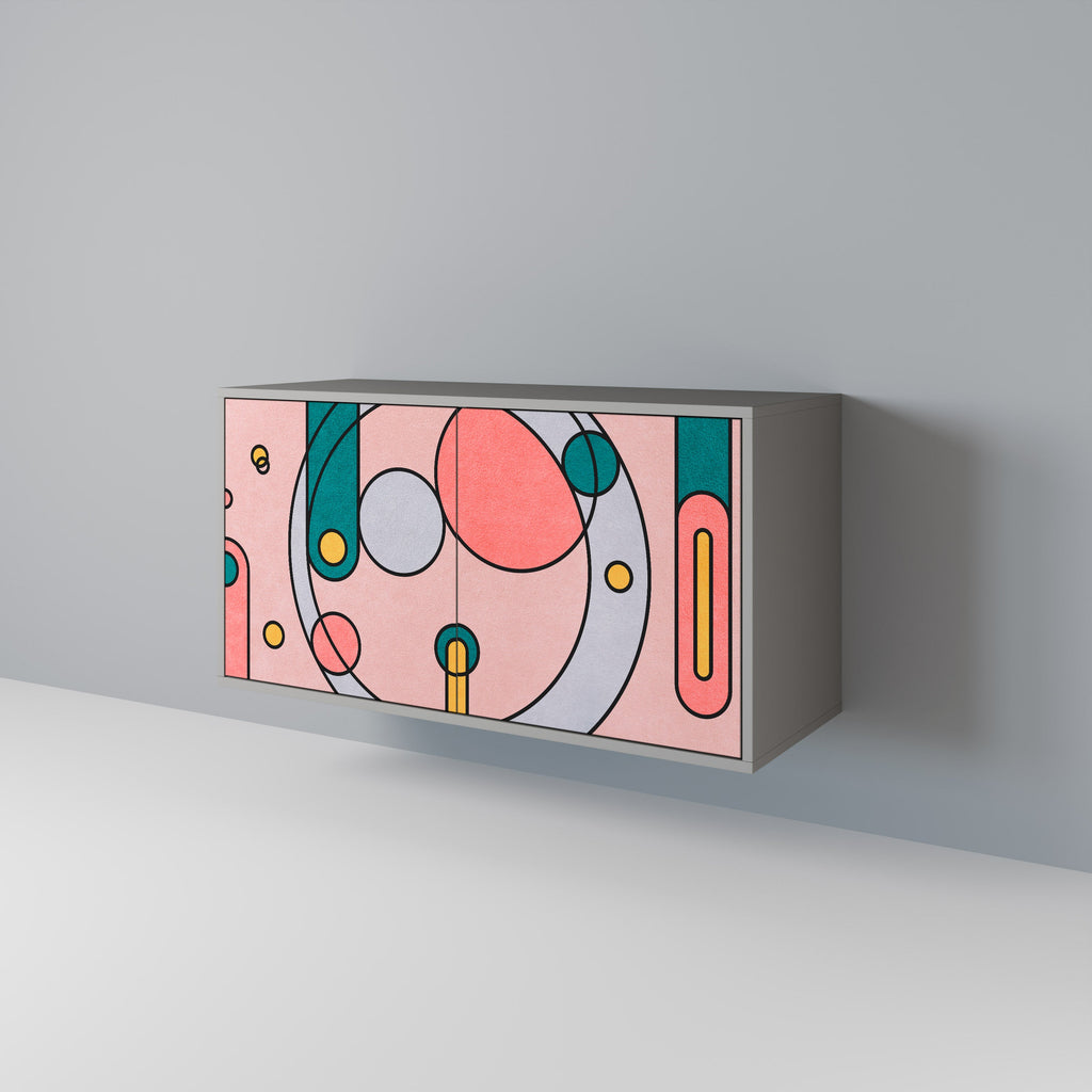 GOSSAMER ECHOES Aparador de 2 Portas em Acabamento Cinzento