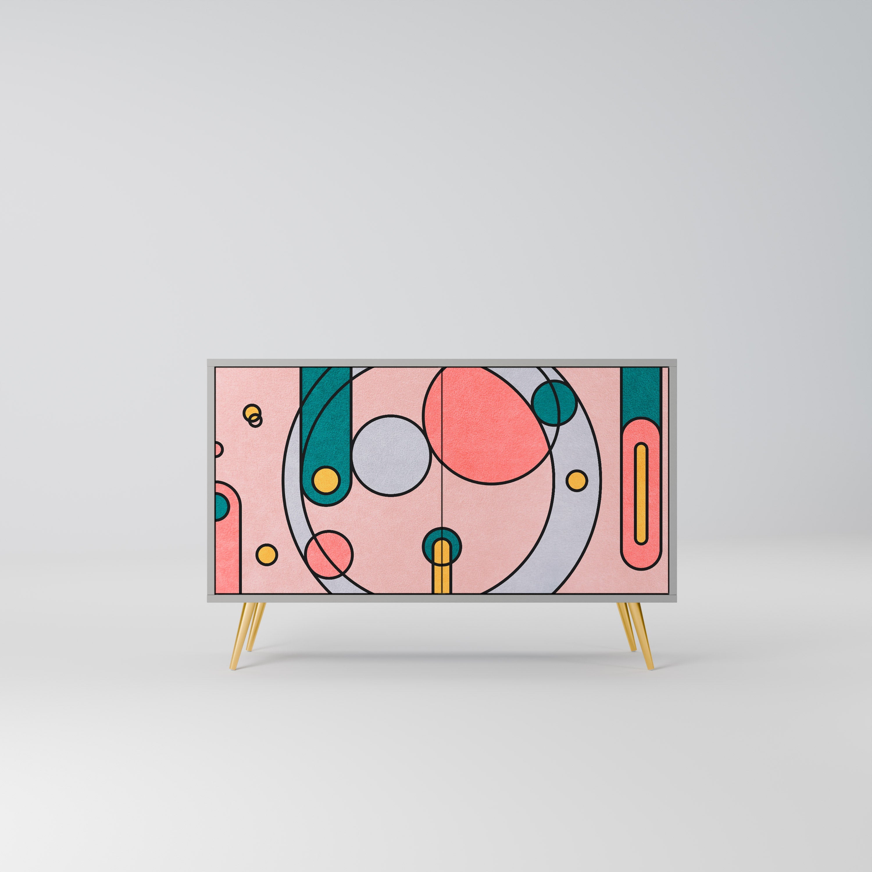 GOSSAMER ECHOES Aparador de 2 Portas em Acabamento Cinzento